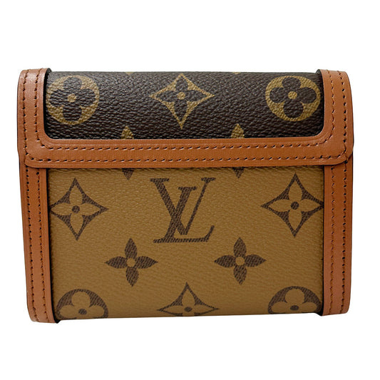 LOUIS VUITTON ルイ・ヴィトン ポルトフォイユ ドーフィーヌコンパクト 三つ折り財布 モノグラム リバース モノグラムリバース M68725 モノグラムキャンバス レディース 【中古】