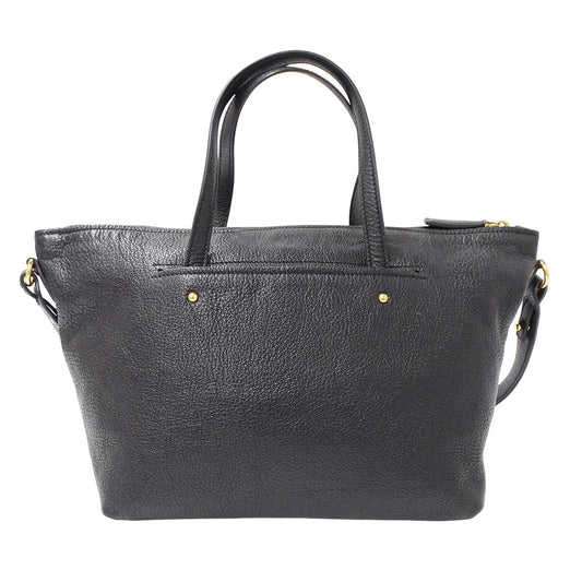 Ferragamo フェラガモ 2wayバッグ ダブルガンチーニ ブラック レザー レディース 【中古】
