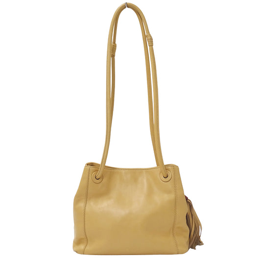 CHANEL シャネル ショルダーバッグ ベージュ レザー レディース 【中古】