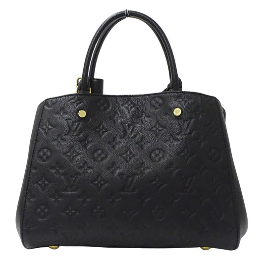 LOUIS VUITTON ルイ・ヴィトン モンテーニュ MM ハンドバッグ 2way モノグラム アンプラント ノワール M41048 レディース 【中古】