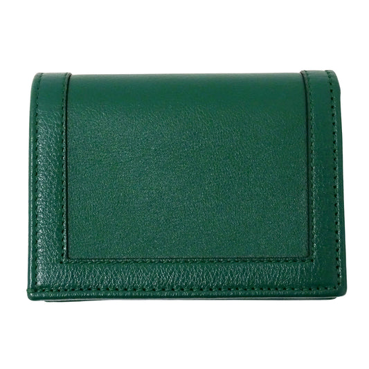 GUCCI グッチ 二つ折り財布 プチマーモント バンブー グリーン 658244 レザー レディース 【中古】
