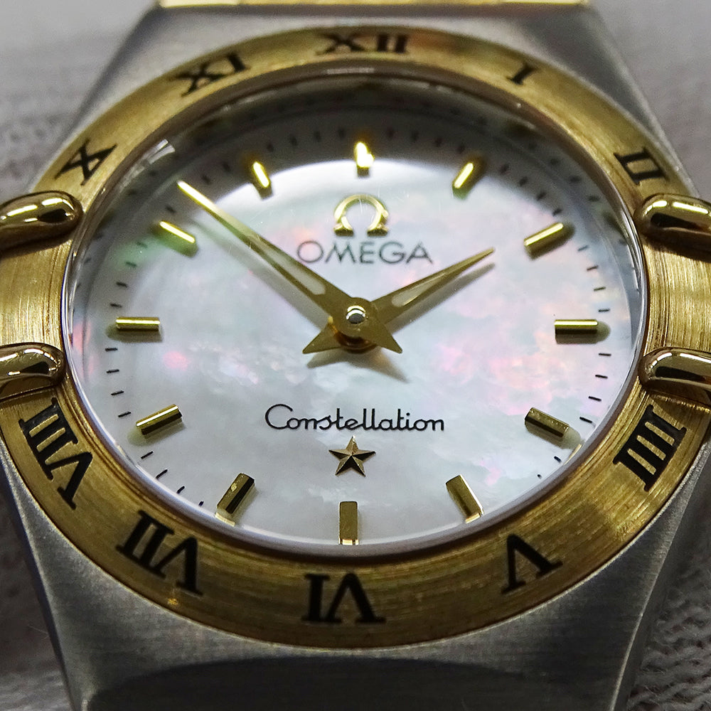 OMEGA オメガ コンステレーション ミニ 1262.70 レディース 腕時計 シェル クオーツ QZ SS YG【中古】
