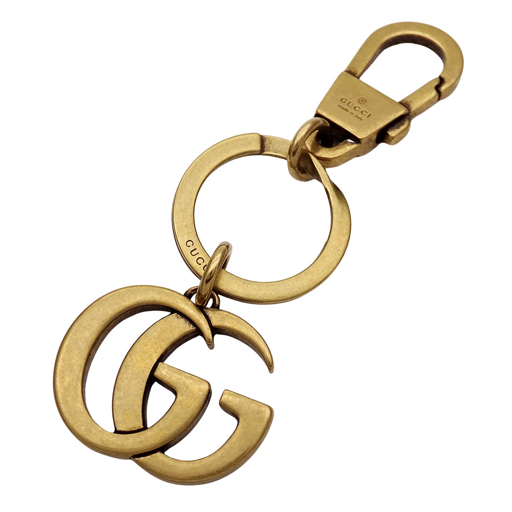 GUCCI グッチ キーホルダー GGマーモント GP ゴールド レディース
