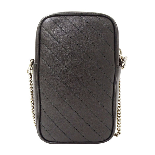 GUCCI グッチ ショルダーバッグ ブロンディ ブラック 760315 レザー レディース 【中古】