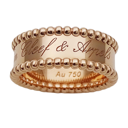 Van Cleef & Arpels ヴァンクリーフ&アーペル ペルレ シニアチュール リング 指輪 750PG #52 約12号 レディース 磨き済み【中古】