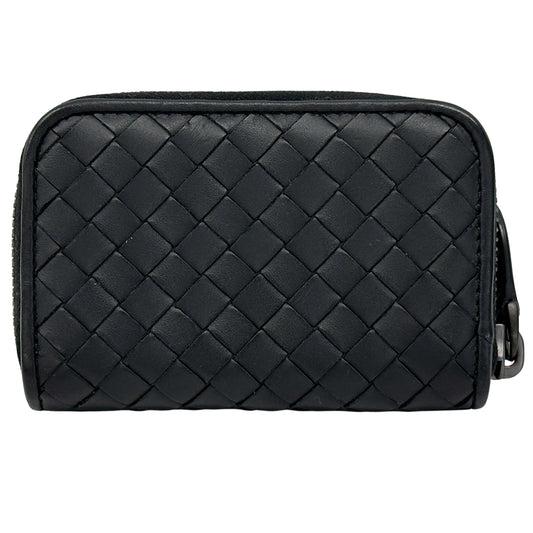 BOTTEGAVENETA ボッテガ・ヴェネタ コインケース イントレチャート ブラック レザー レディース メンズ 【中古】