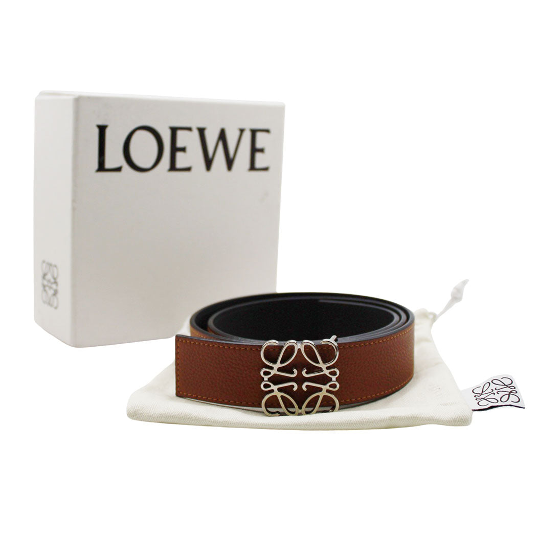 LOEWE ロエベ ベルト ブラウン レザー レディース メンズ 【中古】