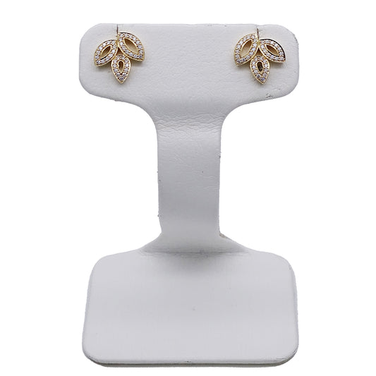 HARRY WINSTON ハリー・ウィンストン リリークラスター ミニ ピアス 750YG ダイヤモンド レディース 磨き済み【中古】