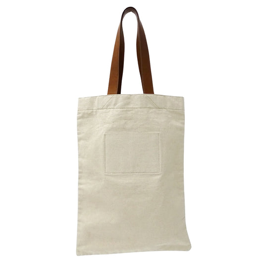 JIL SANDER ジルサンダー トートバッグ ホワイト ナチュラル キャンバス レディース メンズ 【中古】