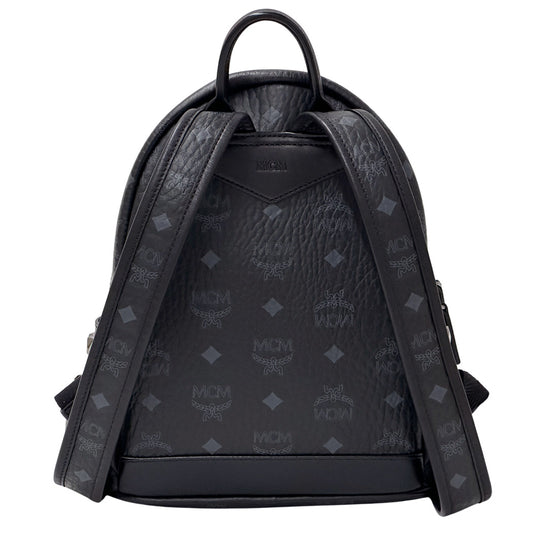 エム・シー・エム MCM サイドスタッズ バックパック リュック ヴィセトス ブラック レディース 【中古】