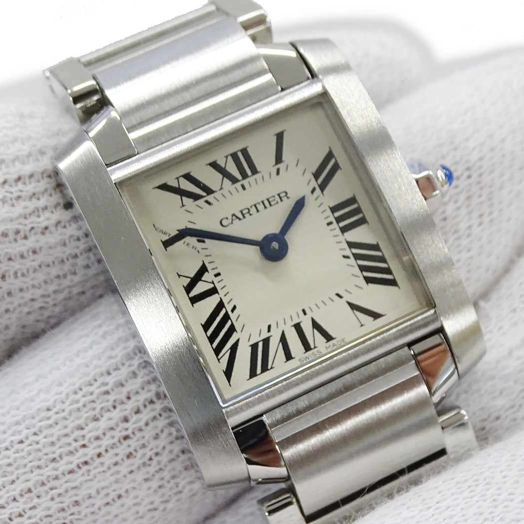 Cartier カルティエ タンクフランセーズ W51008Q3 レディース 腕時計 クオーツ QZ ステンレス 磨き済み【中古】