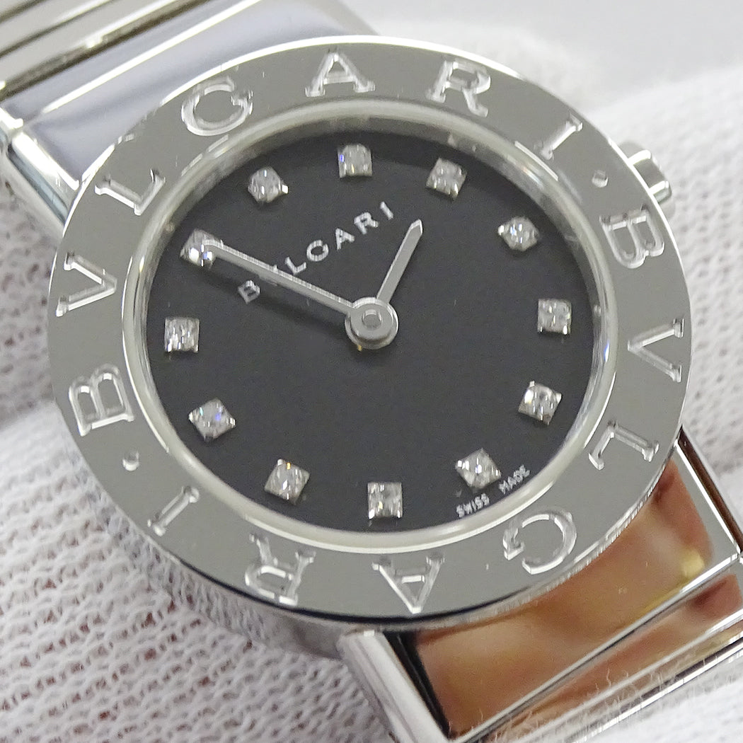 BVLGARI ブルガリ ブルガリブルガリ トゥボガス BB232TS レディース 腕時計 クオーツ QZ SS ダイヤモンド 磨き済み【中古】