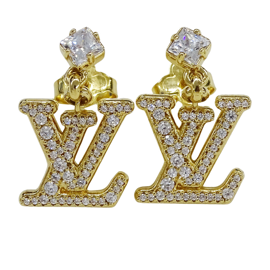 LOUIS VUITTON ルイ・ヴィトン レディ LV ピアス メタル ゴールド
