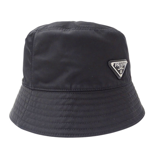 PRADA プラダ Re-Nylon バケットハット ハット ブラック 2HC137 ナイロン レディース メンズ 【中古】