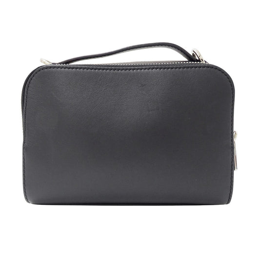 LOEWE ロエベ クロスボディ カメラバッグ ミニ ショルダーバッグ アナグラム ブラック カーフ レディース メンズ 【中古】