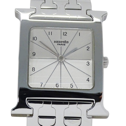 HERMES エルメス Hウォッチ HH1.510 ボーイズ 腕時計 クオーツ QZ ステンレス 磨き済み【中古】