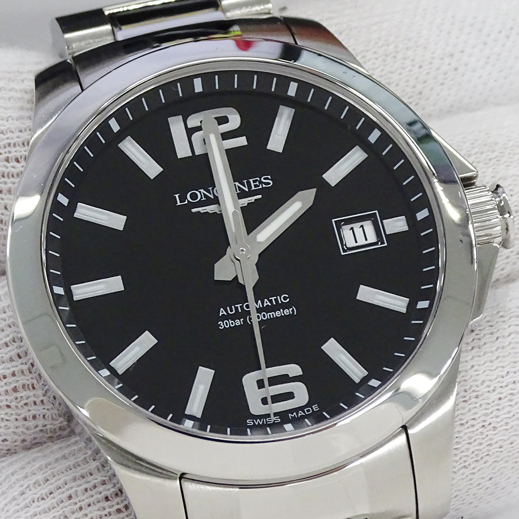LONGINES ロンジン コンクエスト L3.676.4 メンズ 腕時計 自動巻き AT ステンレス 磨き済み【中古】