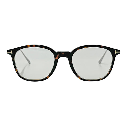 TOM FORD トムフォード メガネ ブラウン シルバー金具 TF5484 チタン メンズ 【中古】