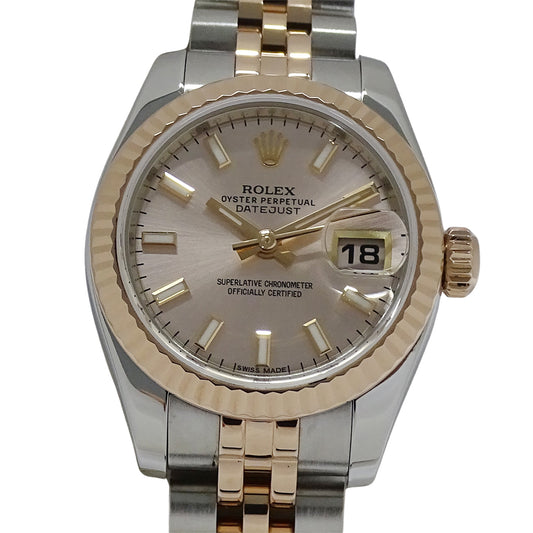 ROLEX ロレックス デイトジャスト 179171 ランダム番 レディース 腕時計 自動巻き AT SS PG 磨き済み 【中古】