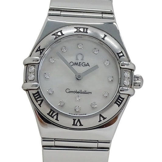 OMEGA オメガ コンステレーションミニ マイチョイス 1566.76 レディース 腕時計 クオーツ QZ ステンレス ダイヤモンド 磨き済み【中古】
