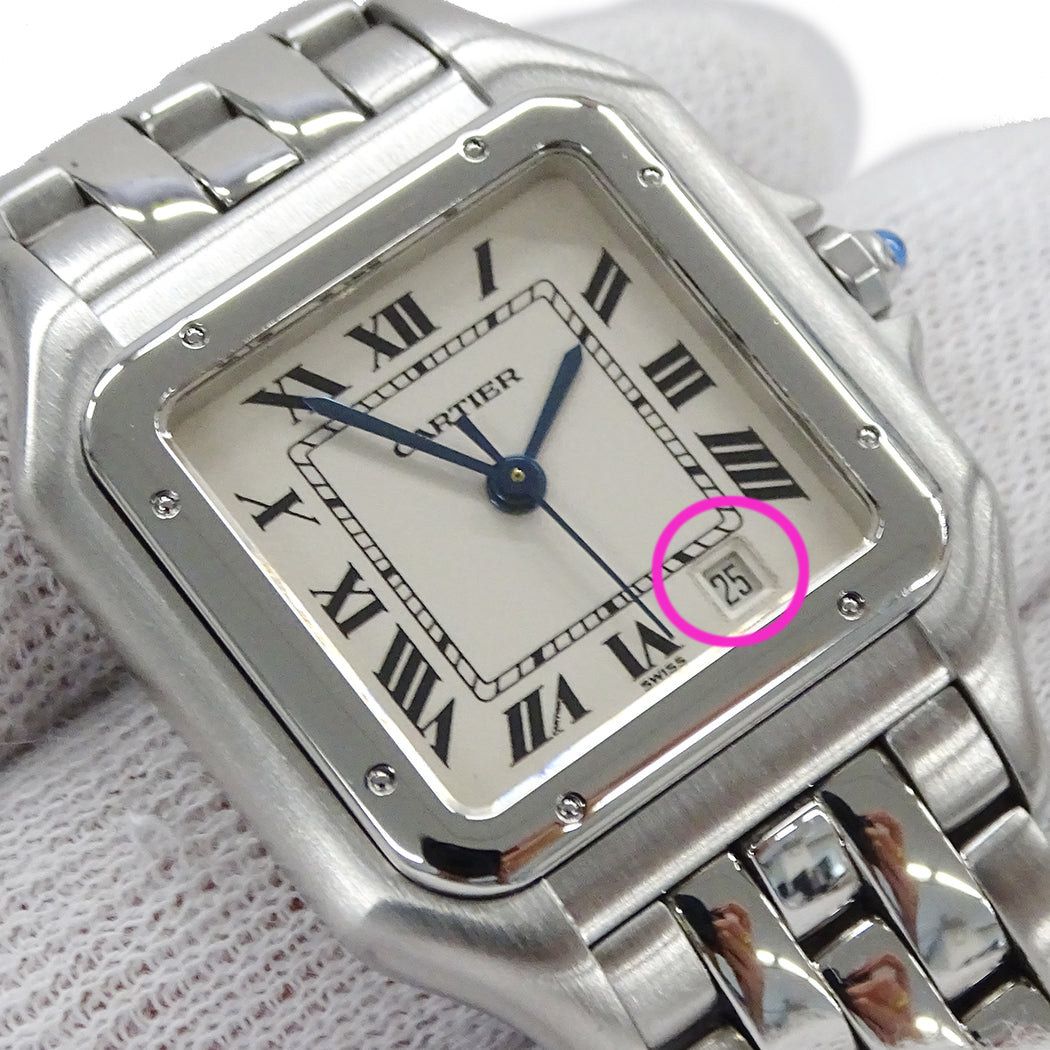 Cartier カルティエ パンテール MM W25054P5 ボーイズ 腕時計 デイト クオーツ SS 磨き済み【中古】