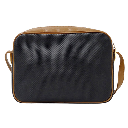 YVES SAINT LAURENT イヴ・サンローラン ショルダーバッグ ブラック ブラウン PVC レディース 【中古】