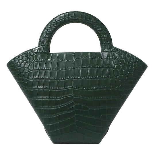 BOTTEGAVENETA ボッテガ・ヴェネタ ドール ハンドバッグ グリーン レザー レディース 【中古】