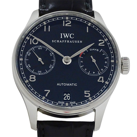 インターナショナルウォッチカンパニー IWC ポルトギーゼ IW500109 メンズ 腕時計 自動巻き SS レザー 磨き済み【中古】