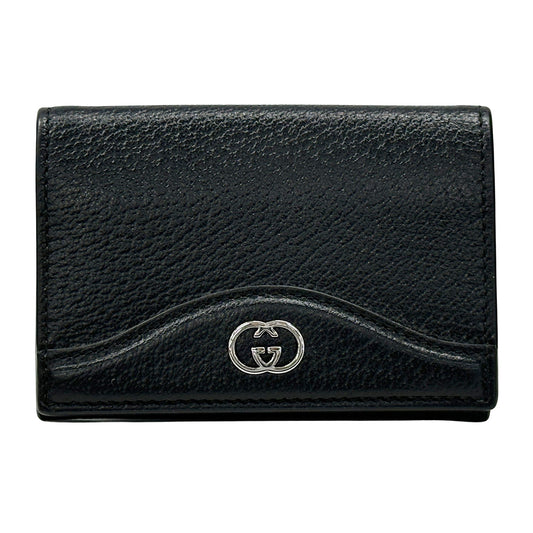 GUCCI グッチ カードケース ニューブリット ブラック 739425 レザー メンズ 【中古】