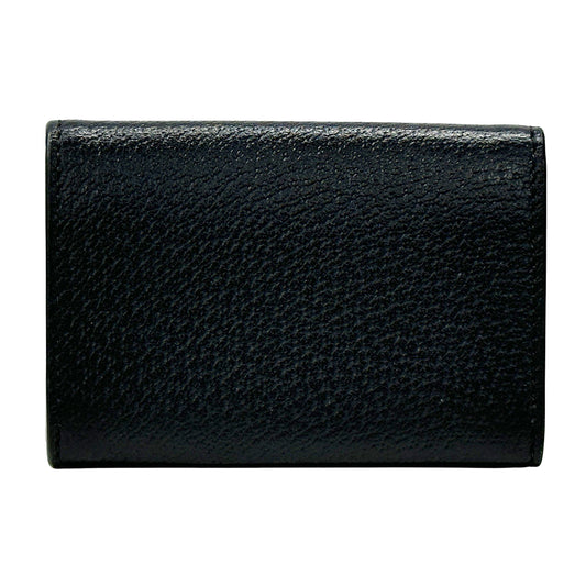 GUCCI グッチ カードケース ニューブリット ブラック 739425 レザー メンズ 【中古】