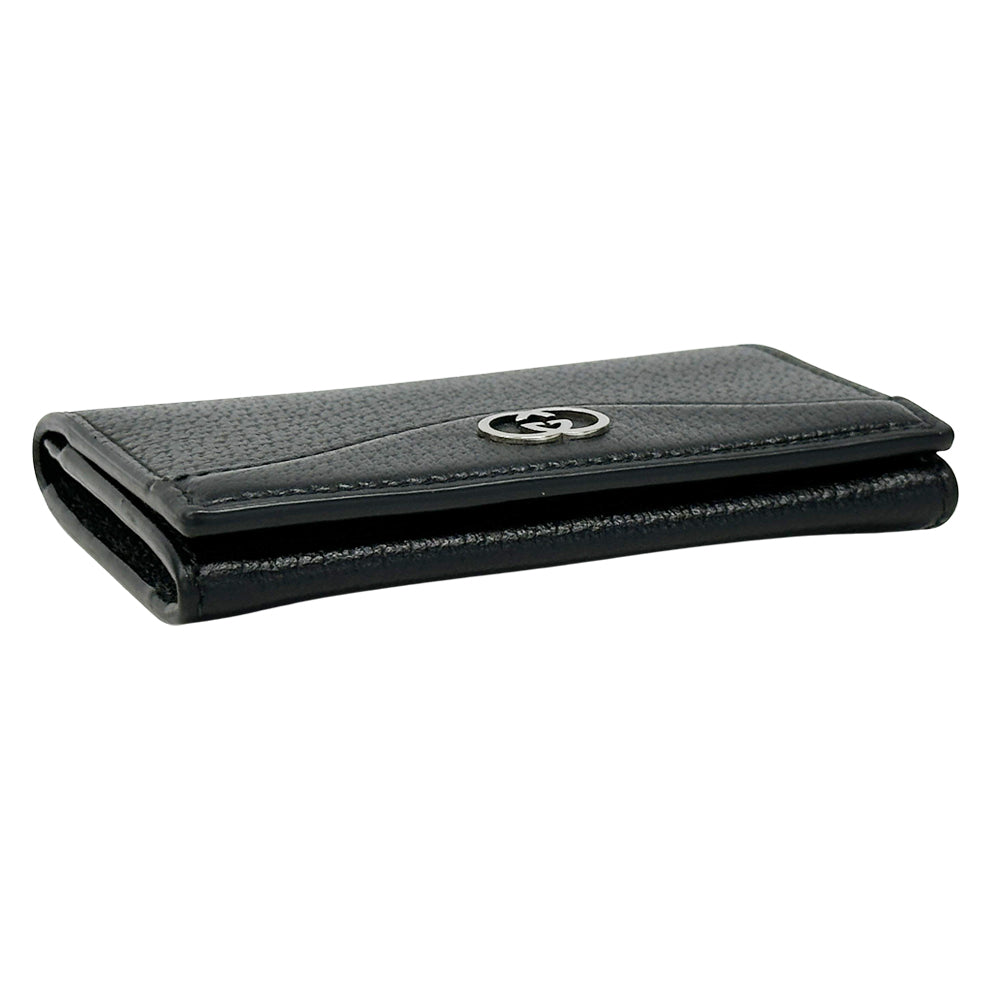 GUCCI グッチ カードケース ニューブリット ブラック 739425 レザー メンズ 【中古】