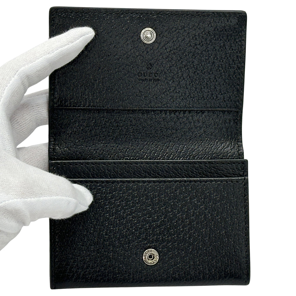 GUCCI グッチ カードケース ニューブリット ブラック 739425 レザー メンズ 【中古】