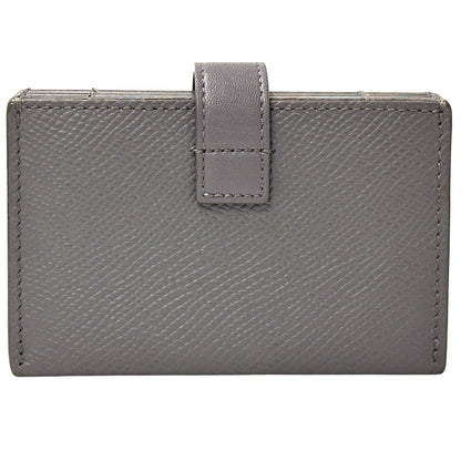CELINE セリーヌ アコーディオン カードホルダー カードケース グレー ゴールド レザー レディース メンズ 【中古】
