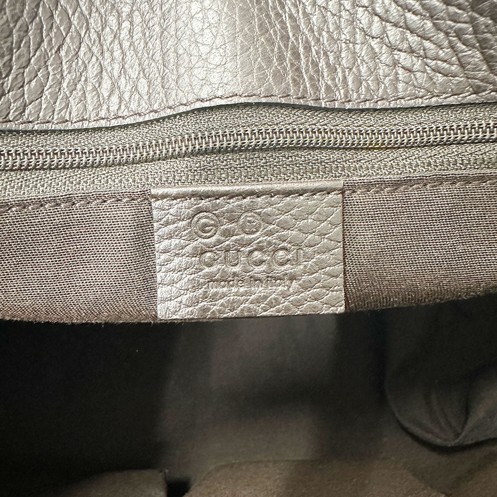 GUCCI グッチ トートバッグ ダークブラウン 419689 レザー レディース メンズ 【中古】