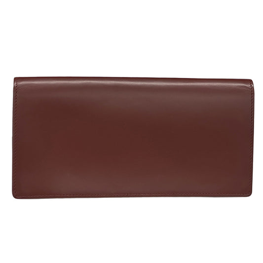 Cartier カルティエ 長財布 ボルドー ゴールド金具 レザー レディース メンズ 【中古】