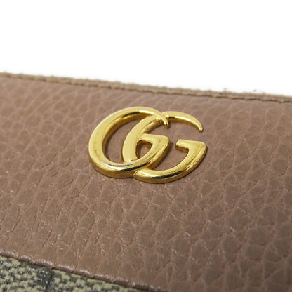 GUCCI グッチ 長財布 ピンクベージュ ブラウン 456117 GGスプリームキャンバス レディース 【中古】