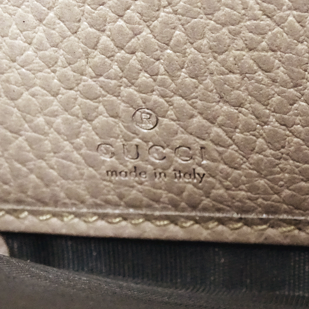 GUCCI グッチ 長財布 ピンクベージュ ブラウン 456117 GGスプリームキャンバス レディース 【中古】