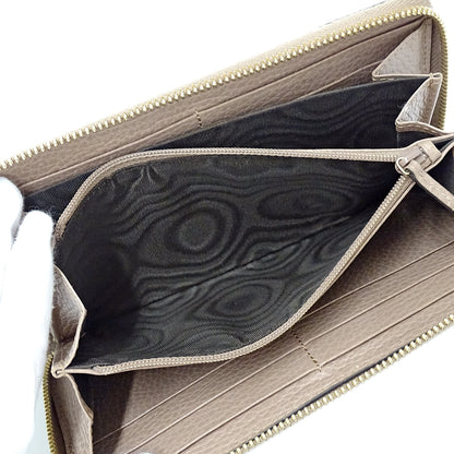 GUCCI グッチ 長財布 ピンクベージュ ブラウン 456117 GGスプリームキャンバス レディース 【中古】