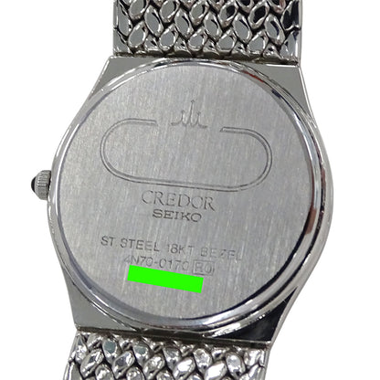 SEIKO セイコー クレドール 4N70-0170 レディース 腕時計 ダイヤ クオーツ QZ 18KTベゼル ステンレス 磨き済み【中古】