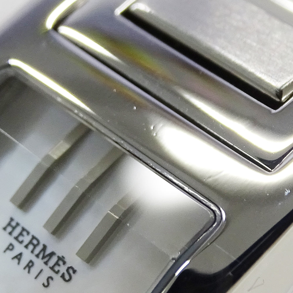HERMES エルメス タンデム TA1.210 レディース 腕時計 クオーツ QZ ステンレス SS シェル 磨き済み 【中古】