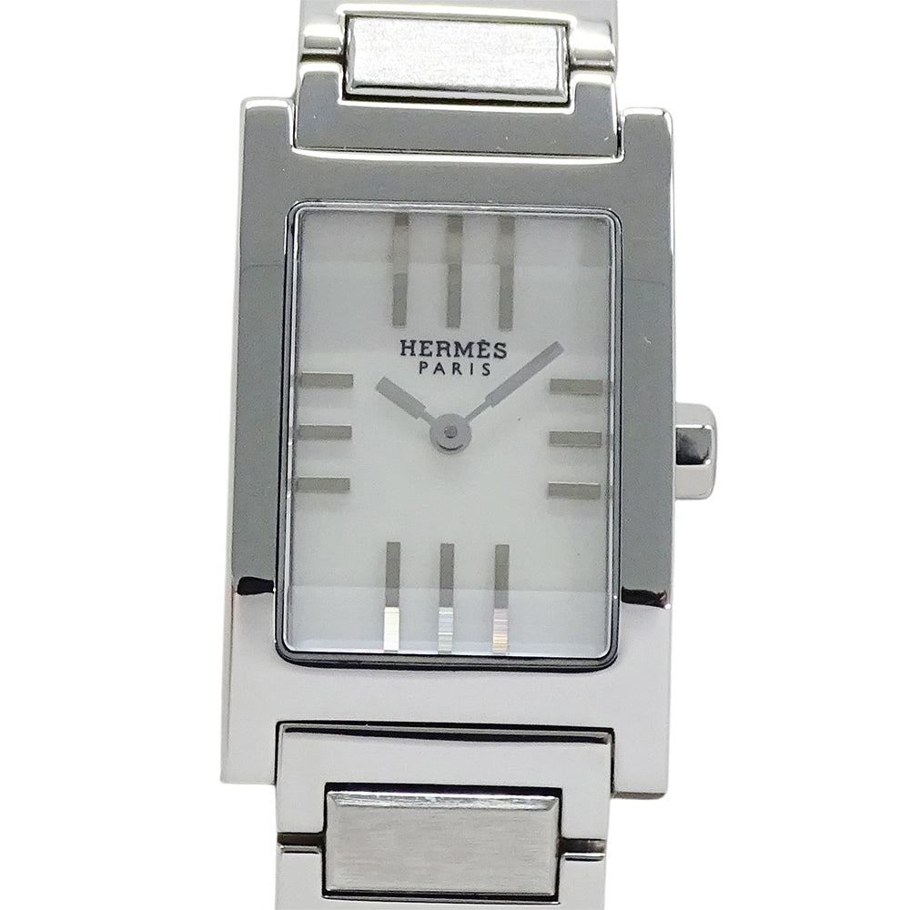 HERMES エルメス タンデム TA1.210 レディース 腕時計 クオーツ QZ ステンレス SS シェル 磨き済み 【中古】