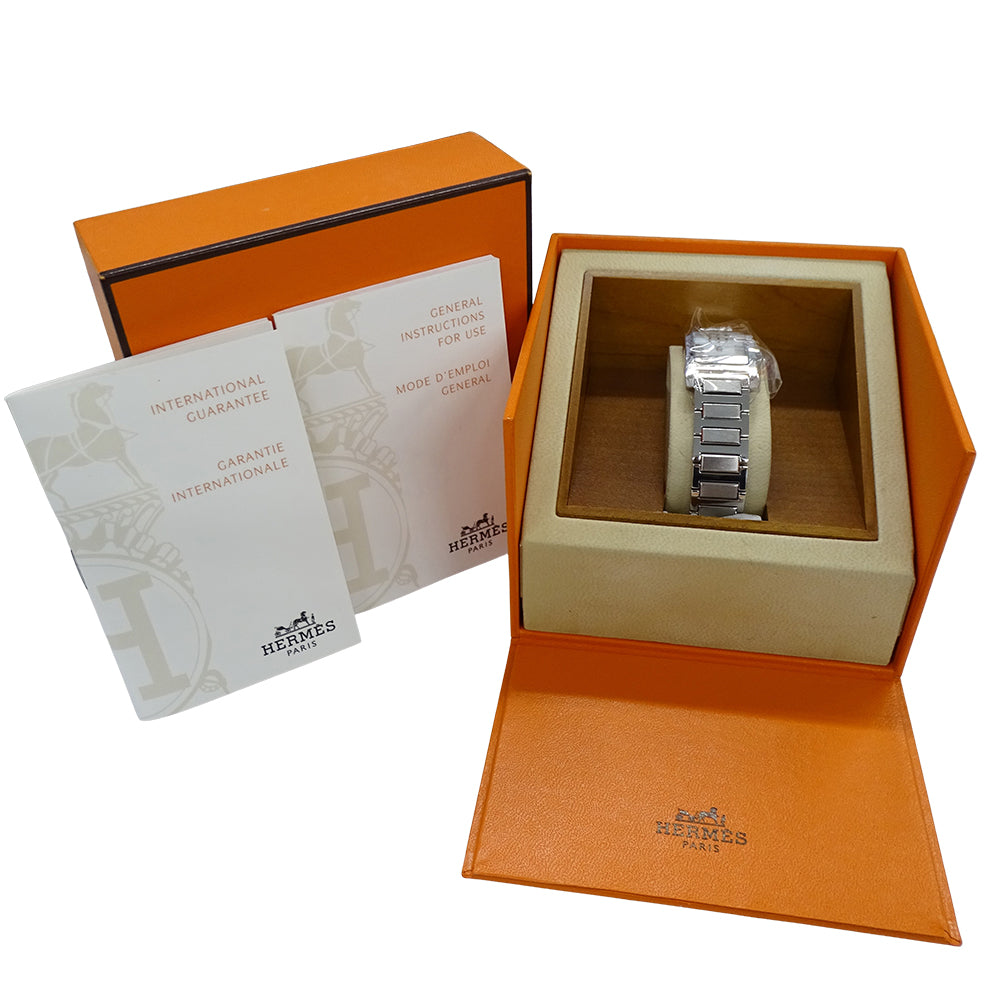 HERMES エルメス タンデム TA1.210 レディース 腕時計 クオーツ QZ ステンレス SS シェル 磨き済み 【中古】