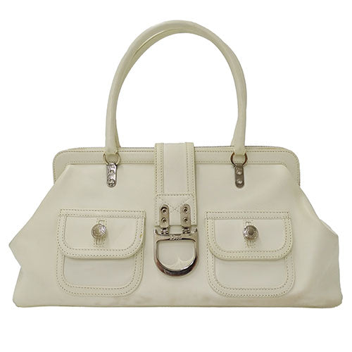 Dior ディオール ハンドバッグ ホワイト レザー レディース 【中古】