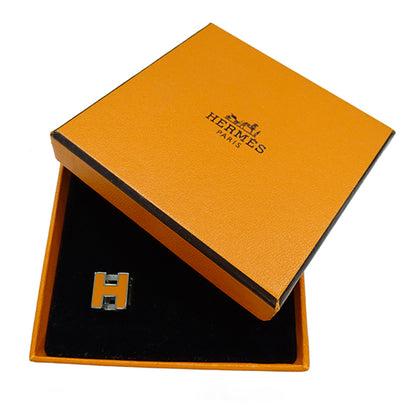 HERMES エルメス カージュドアッシュ Hキューブ ペンダントトップ シルバー オレンジ レディース 【中古】