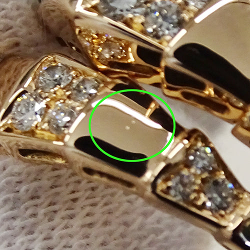BVLGARI ブルガリ セルペンティ ヴァイパー リング 指輪 オニキス ダイヤモンド 750PG ピンクゴールド M レディース メンズ 磨き済み 【中古】