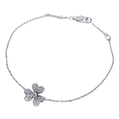 Van Cleef & Arpels ヴァンクリーフ＆アーペル フリヴォル ミニ ブレスレット 750WG ホワイトゴールド ダイヤモンド レディース 磨き済み 【中古】