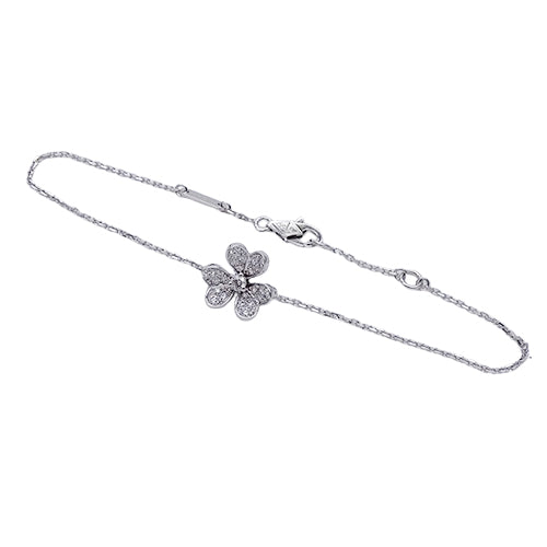 Van Cleef & Arpels ヴァンクリーフ＆アーペル フリヴォル ミニ ブレスレット 750WG ホワイトゴールド ダイヤモンド レディース 磨き済み 【中古】