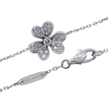 Van Cleef & Arpels ヴァンクリーフ＆アーペル フリヴォル ミニ ブレスレット 750WG ホワイトゴールド ダイヤモンド レディース 磨き済み 【中古】