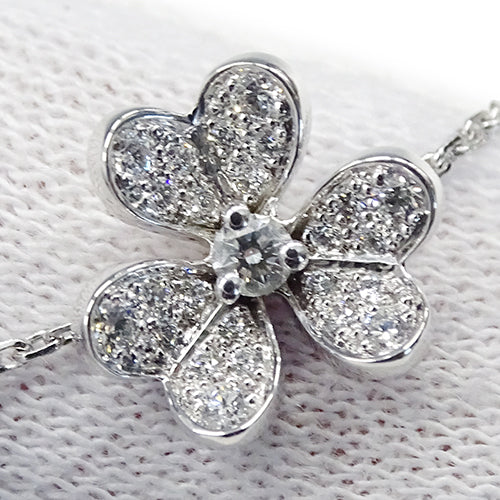 Van Cleef & Arpels ヴァンクリーフ＆アーペル フリヴォル ミニ ブレスレット 750WG ホワイトゴールド ダイヤモンド レディース 磨き済み 【中古】