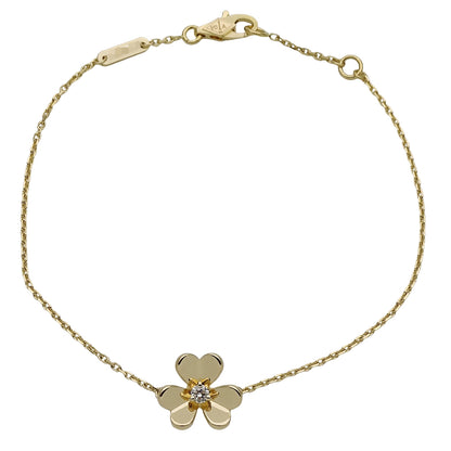 Van Cleef & Arpels ヴァンクリーフ＆アーペル フリヴォル ミニ ブレスレット 750YG イエローゴールド ダイヤモンド レディース 磨き済み 【中古】